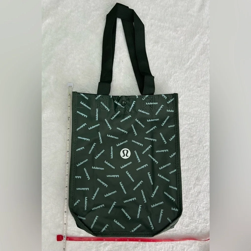 Lululemon Green Reusable Tote Bag with Lululemon Logos